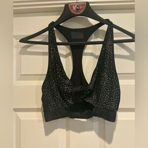 Black Studded Women's Sportsbra